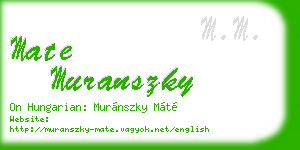mate muranszky business card